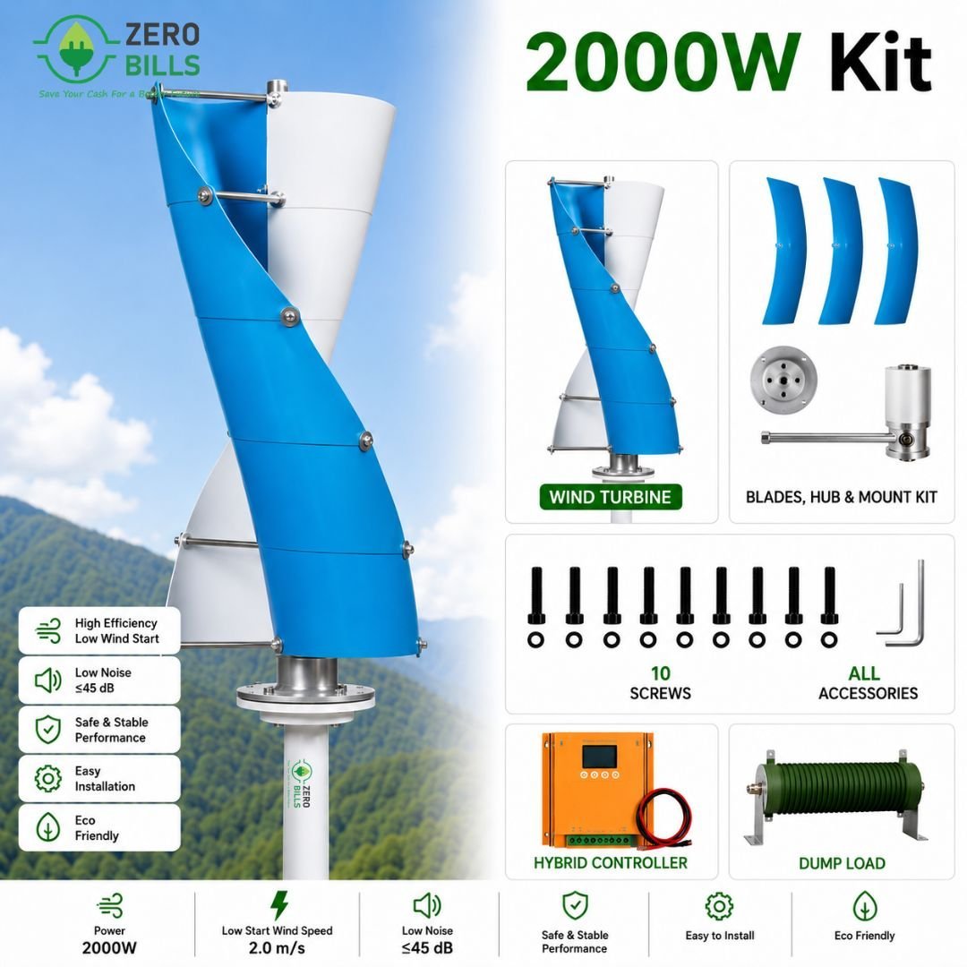 Vertical Wind 2kW Kit