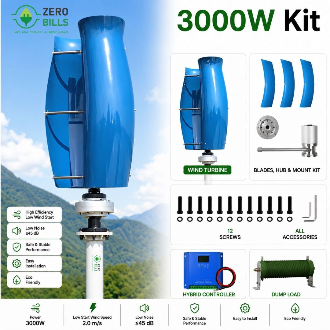 Vertical Wind 3kW Kit